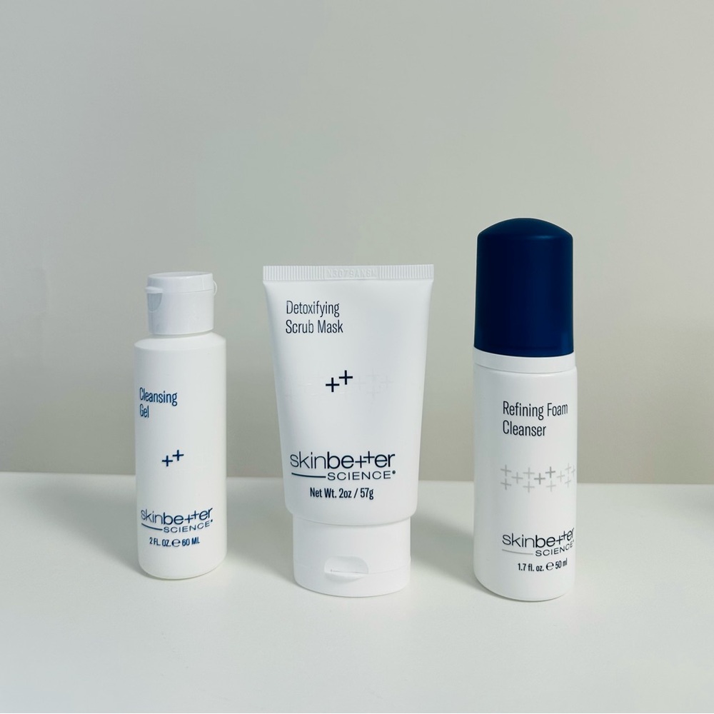 Skinbetter Science-Ultimate Cleansing TrioKit /Scrub+Cleansing Gel+Refining Foam